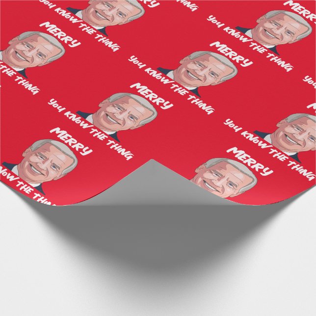 PAPEL DE PRESENTE JOE BIDEN VESTINDO SANTA QUE COISA. (Ponta)