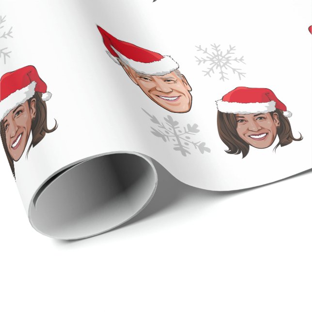 PAPEL DE PRESENTE JOE E KAMALA SNOWFLAKES (Ponta do rolo)