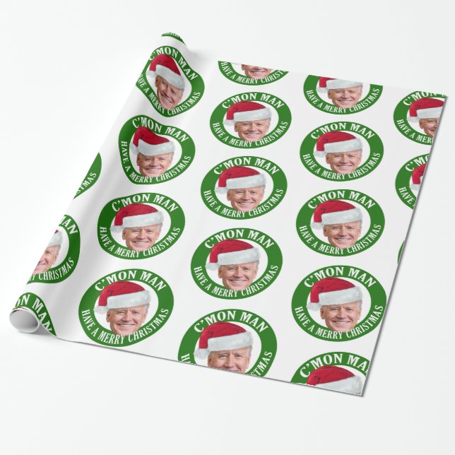 Papel De Presente Joe Santa Hat - Vamos Homem Tenha um Feliz Natal (Desenrolado)