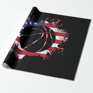 Papel De Presente Jogador de Bandeira Americano
