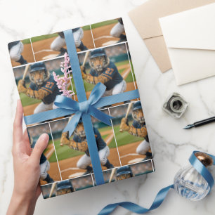 Papel De Presente Jogador de beisebol Tigre #27 na vez do bastão