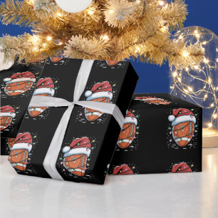 Papel De Presente Jogador de Futebol Americano de Natal Esportivo