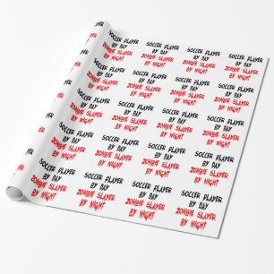 Papel De Presente Jogador de Futebol Zombie Slayer