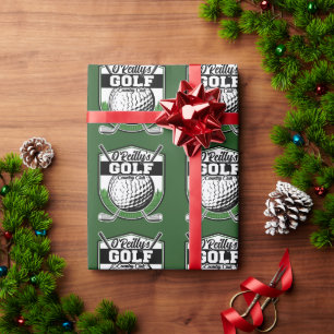Papel De Presente Jogador de Golfe Personalizado Pro Golfe Country C