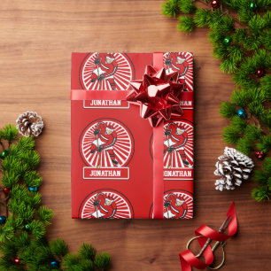 Papel De Presente Jogador de hóquei em gelo personalizado