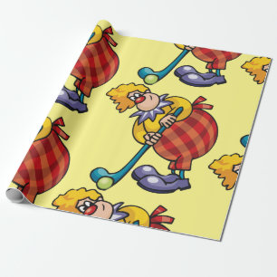 Papel De Presente Jogador de hóquei palhaço cômico