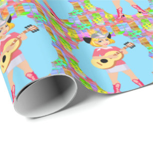 Papel De Presente Jogador de Violão Ocidental do País