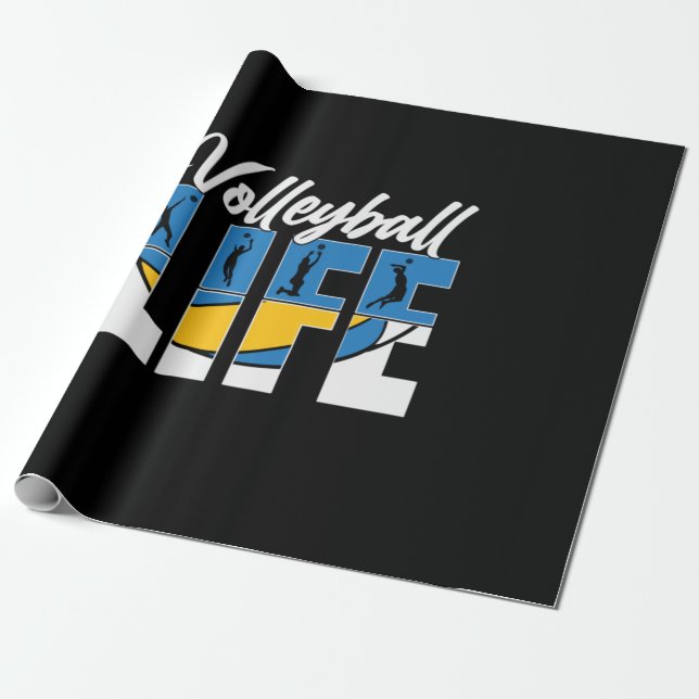 Papel De Presente Jogador de Volei | Vida de Volei (Desenrolado)