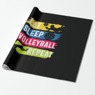 Papel De Presente Jogador de Voleibol   Coma Durma Voleibol Repita