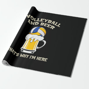 Papel De Presente Jogador de Voleibol Voleibol E Cerveja