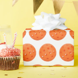Papel De Presente Jogador Laranja no Branco