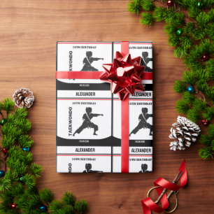 Papel De Presente Jogador Taekwondo, Presente de Aniversário, Equipe