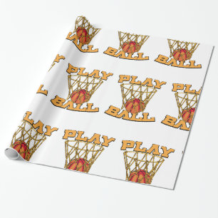 Papel De Presente Jogar Basquetebol.