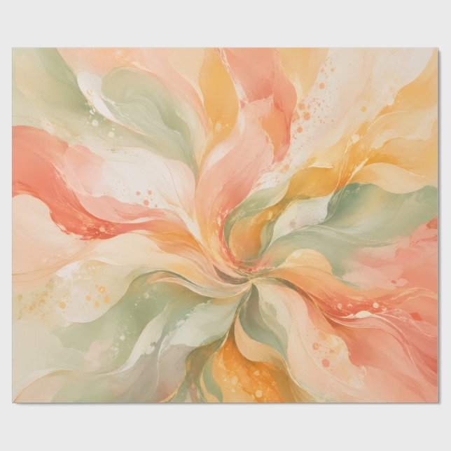 Papel De Presente Jogo Americano Abstrato Soft Bloom (Aberto)