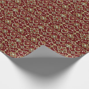 Papel De Presente Joias Mágicas de Design Inspirado em Maria Rainha 