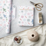 Papel De Presente Jolly Christmas<br><div class="desc">A design apresenta um trabalho de arte de abstrato de Natal criado digitalmente, poinsettias, e peças doces em lindas cores suaves. Enrole seus presentes de Natal com este design inspirado em vintage e espalhe a alegria de Natal! Para solicitações ou perguntas especiais, entre em contato com o artista em wafadahdalcreates@gmail.com....</div>