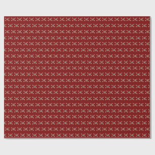 Papel De Presente Jolly Roger Pirate Skull Bones Red Bandanna