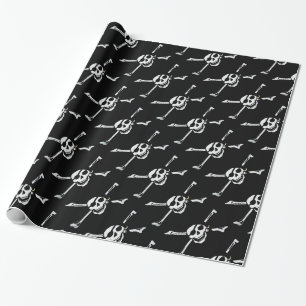 Papel De Presente Jolly Roger Pirate Skull Wraping Paper