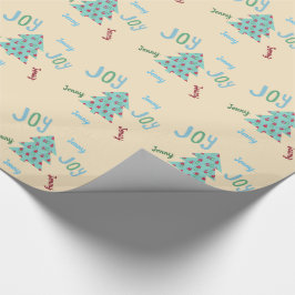 Papel De Presente JORNADA FESTIVA | Chamada Turquoise Christmas Gift