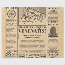 Papel De Presente jornal antigo