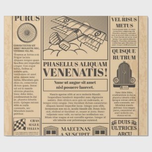 Papel De Presente jornal antigo