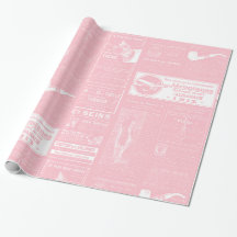 jornal antigo francês cor-de-rosa vitoriano