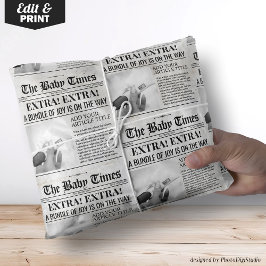 Papel De Presente Jornal Surpresa de Anúncio de Gravidez