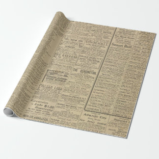 Papel De Presente Jornal Vintage de 1900