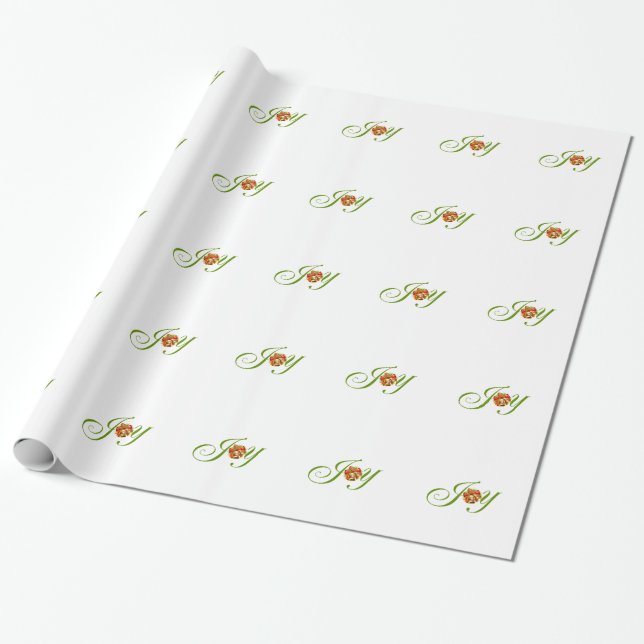 Papel De Presente Joy Christmas Bells Design de Natal (Desenrolado)