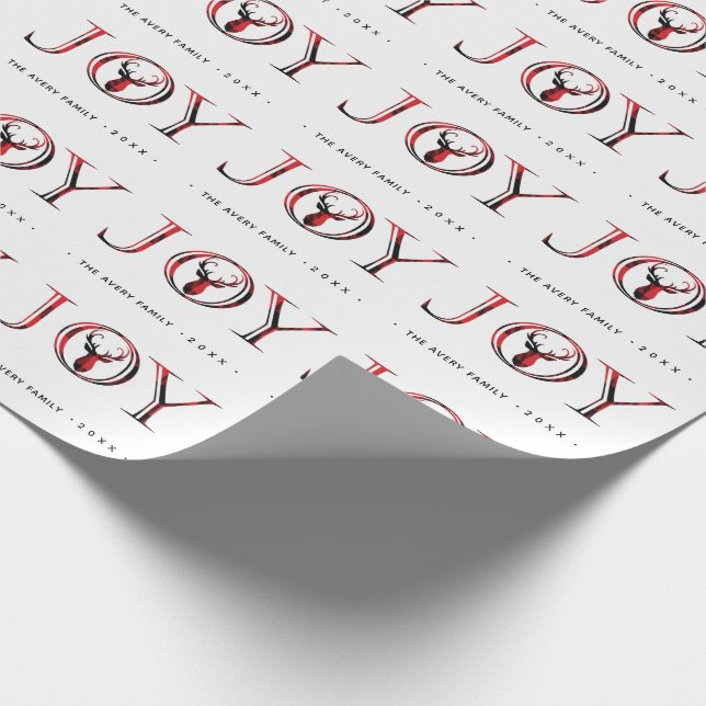 Papel De Presente Joy personalizado Natal elegante (Ponta)