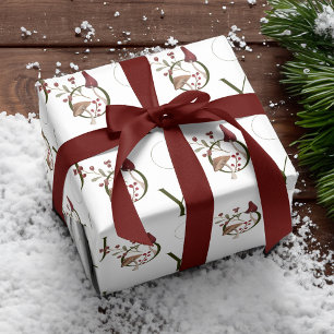 Papel De Presente Joy Rustic Woodsy Watercolor Natal