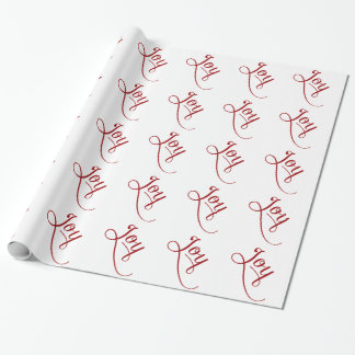 Papel De Presente Joy Script Red