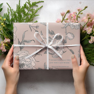 Papel De Presente Joyful Blossoms - Casamento de Shakespeare