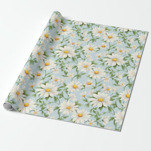 Papel De Presente Joyful Daisy Meadow para celebrações brilhantes