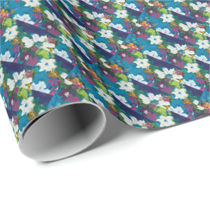 Papel De Presente Jubilee Blue Pattern