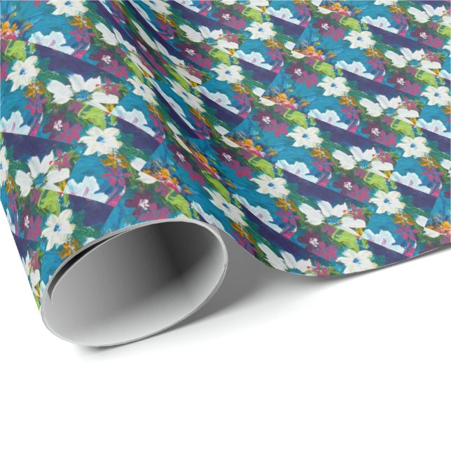 Papel De Presente Jubilee Blue Pattern (Ponta do rolo)