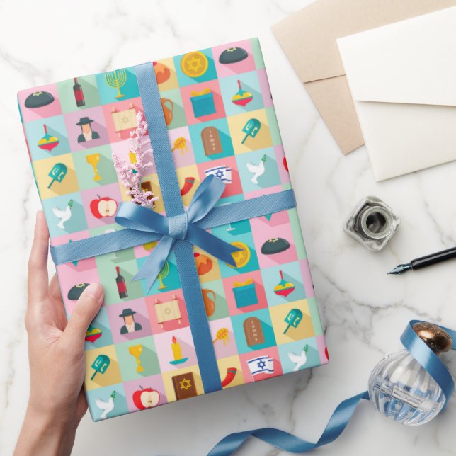 Papel De Presente Judaica Gift Wrapping Paper - Presentes de Férias  (Presentear)