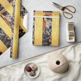 Papel De Presente Judith II (Salome) por Gustav Klimt Dourado & Pret