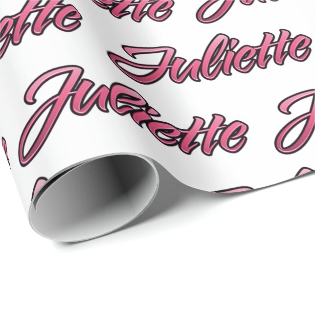 Papel De Presente Juliette fade pink personalisiertes Geschenkpapier (Ponta do rolo)