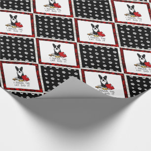 Papel De Presente Juro, o Gato Fez Boston Terrier (preto)
