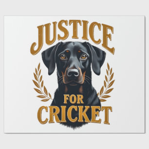 Papel De Presente Justiça Para Cricket Tipografia de Memorial de Cac