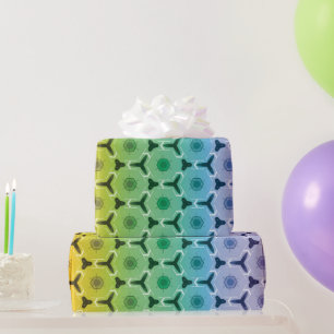 Papel De Presente Kaleidoscope pastel arco-íris melada padrão