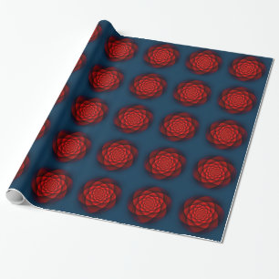 Papel De Presente Kaleidoscope ROSA vermelho + a sua ideia