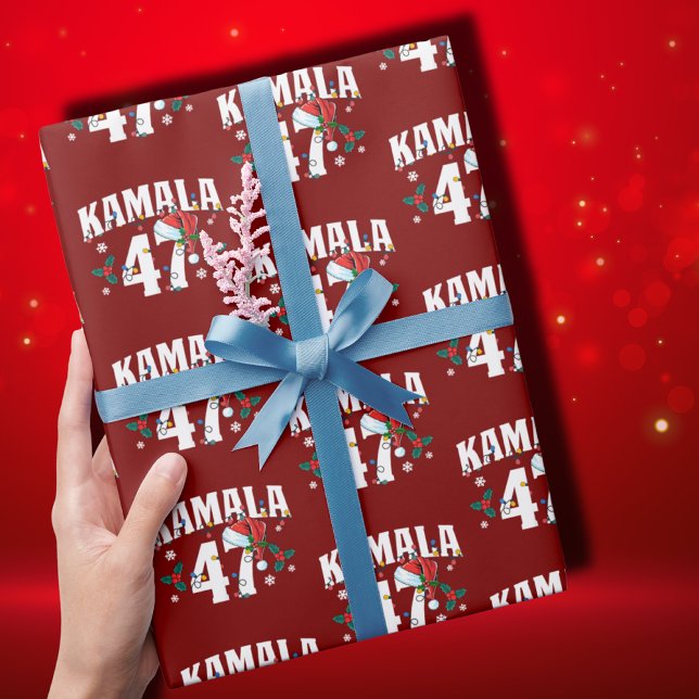 Papel De Presente Kamala Harris 47 Presidente Papais noeis de Natal  (Criador carregado)