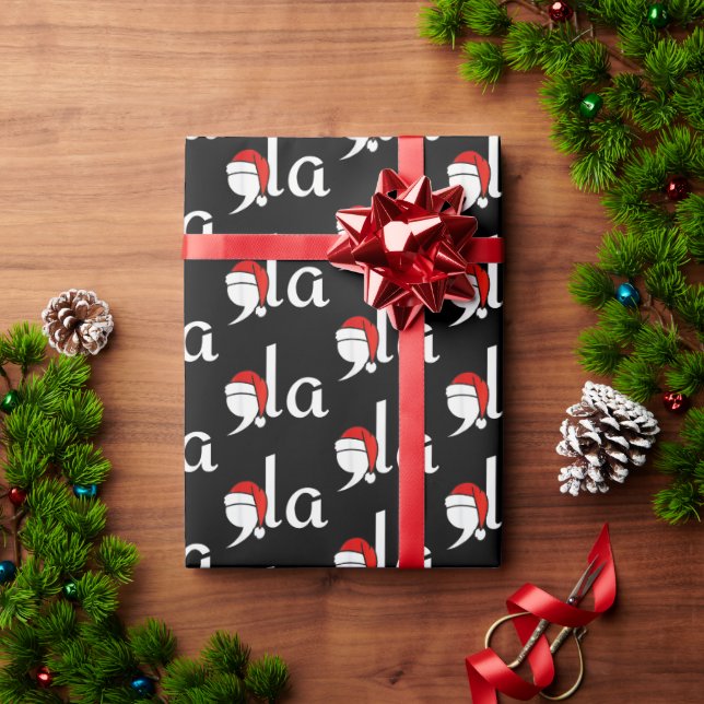 Papel De Presente Kamala Harris Natal 2024 Comma la Black (Presente de Natal)
