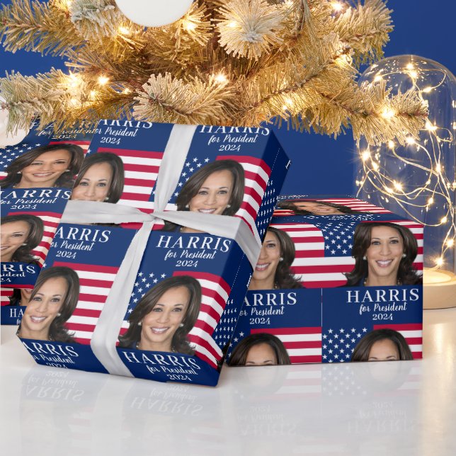 Papel De Presente Kamala Harris Para O Presidente 2024 (Feriados)