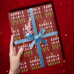 Papel De Presente Kamala La La Funny Harris Christmas Ugly<br><div class="desc">Kamala La La Funny Harris Natal Ugly Wrap</div>