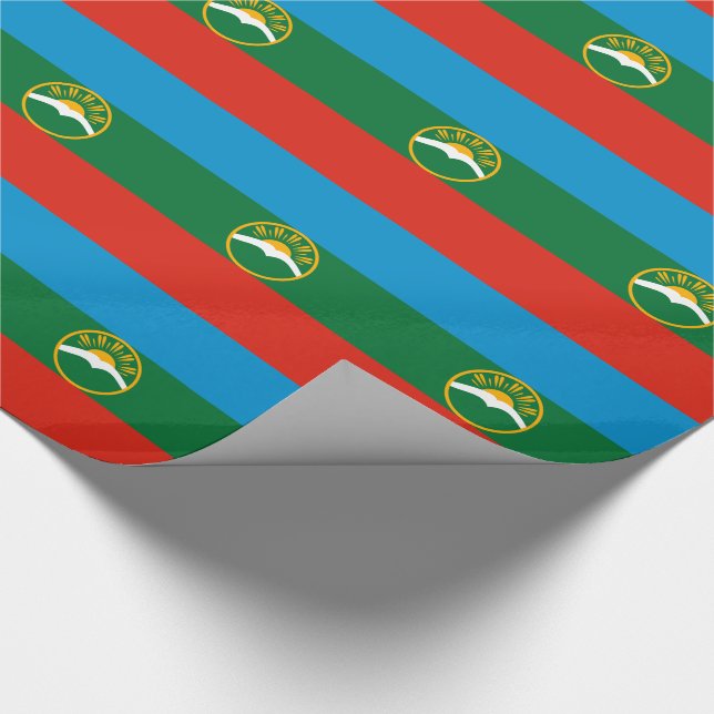 Papel De Presente Karachay Cherkessia Flag (Ponta)
