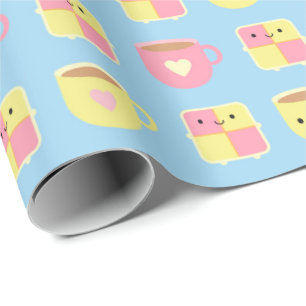 Papel De Presente Kawaii Battenberg - Taça de Chá
