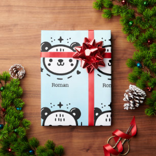 Papel De Presente Kawaii Bonitinho Urso Face - Kawaii - Arte de Linh